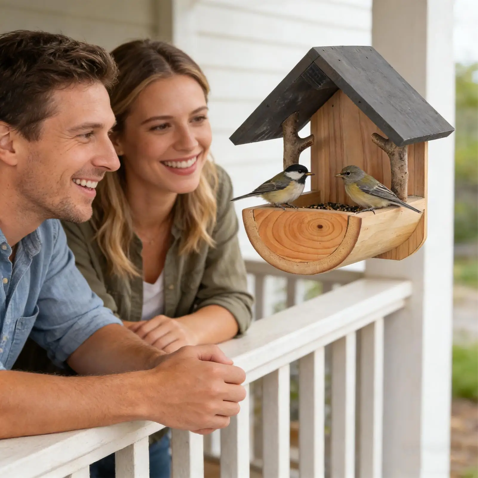 Wall Mount Wooden bird feeder  - Watch S 评论和价格