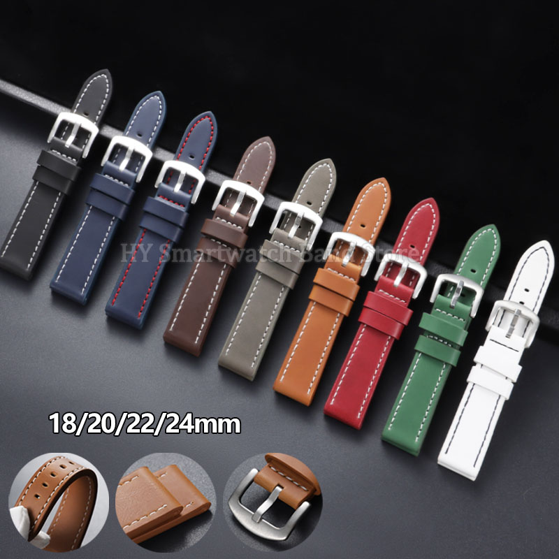 Vintage Leather Watch Band 18m - Smartwatch Army Watches For Men 评论和价格