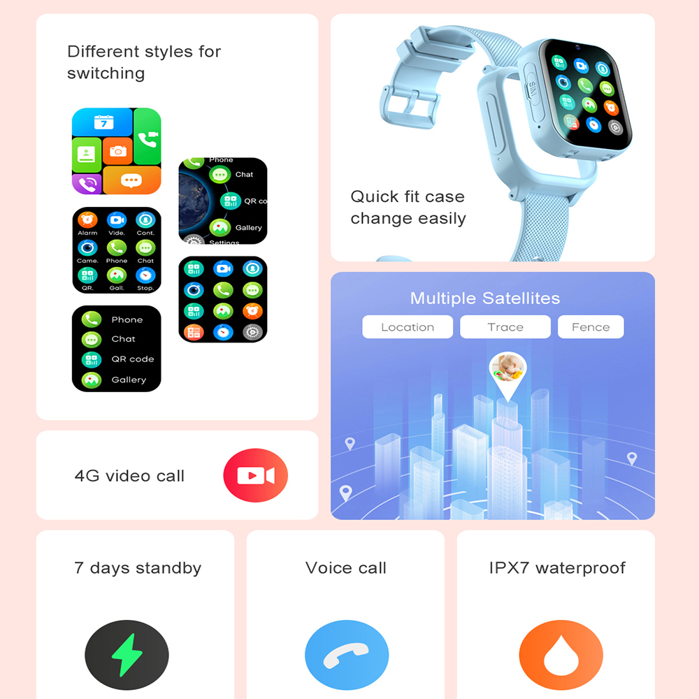 Smart Watch Kids 4G GPS WIFI V - Smartwatch Watches For Kid Boy With Gps 评论和价格