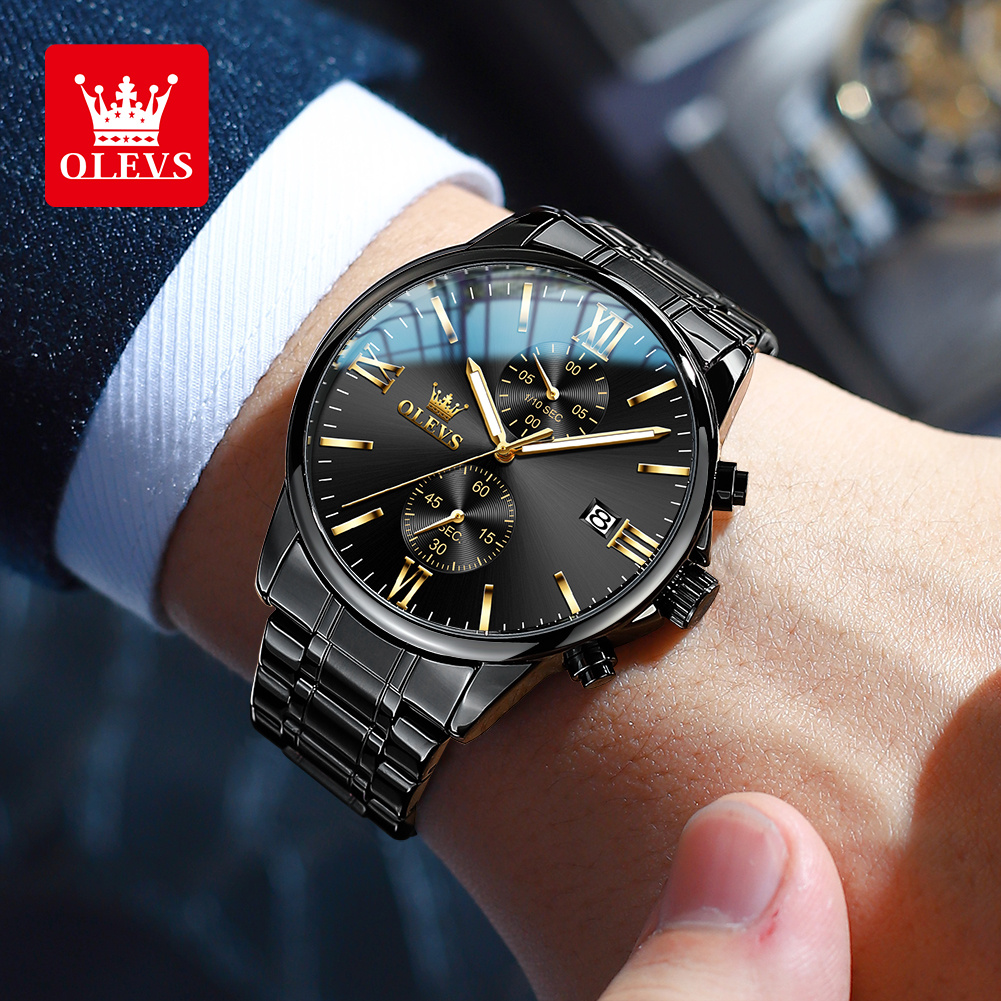 OLEVS 2886 Classic Black Quart - Smartwatch Watches For Men Brands 评论和价格