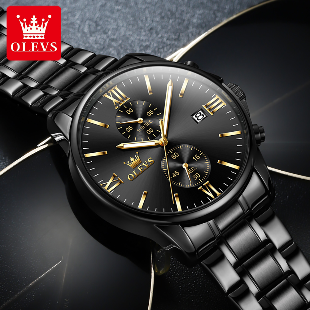 OLEVS 2886 Classic Black Quart - Smartwatch Watches For Men Brands 评论和价格