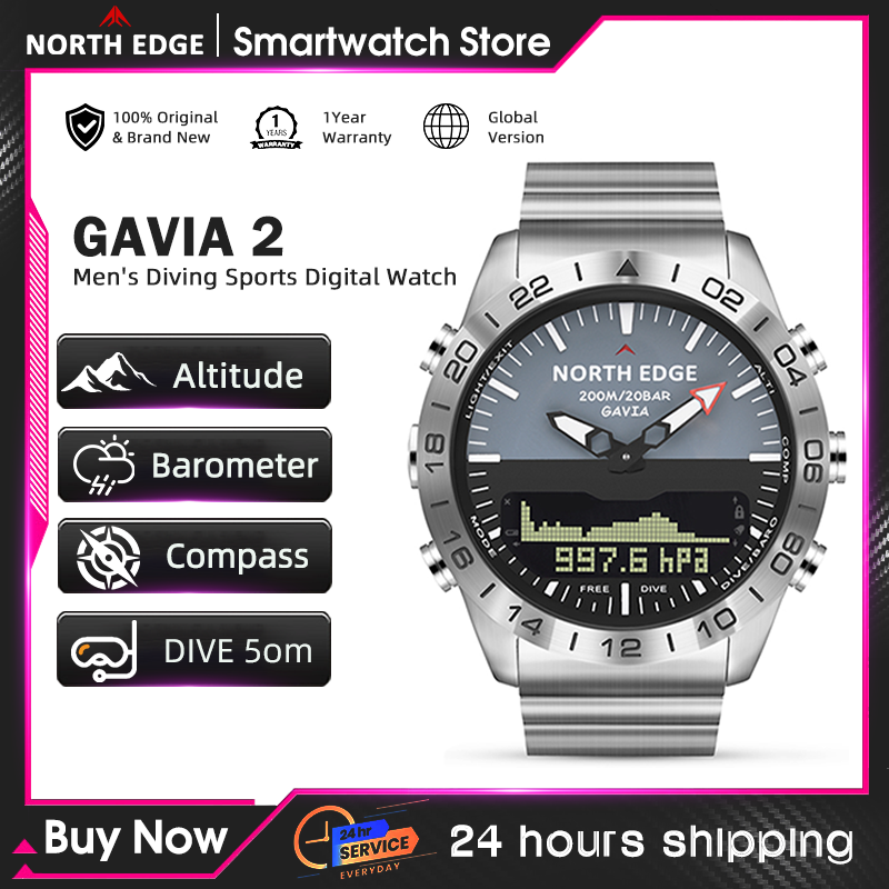 NORTH EDGE Mens Dive Watch Mil - Smartwatch Army Watches For Men 评论和价格