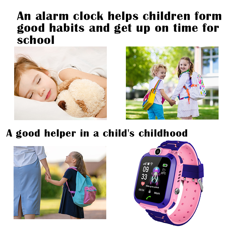 Q12B Kids Smart Watch with SOS - Smartwatch Watches For Kid Boy With Gps 评论和价格