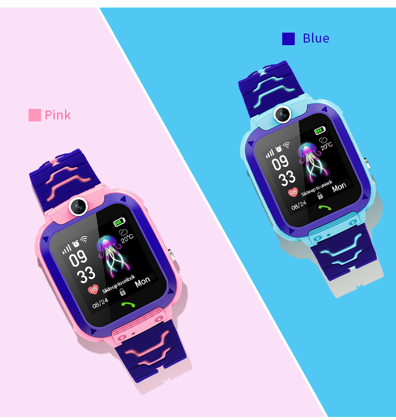Q12B Kids Smart Watch with SOS - Smartwatch Watches For Kid Boy With Gps 评论和价格
