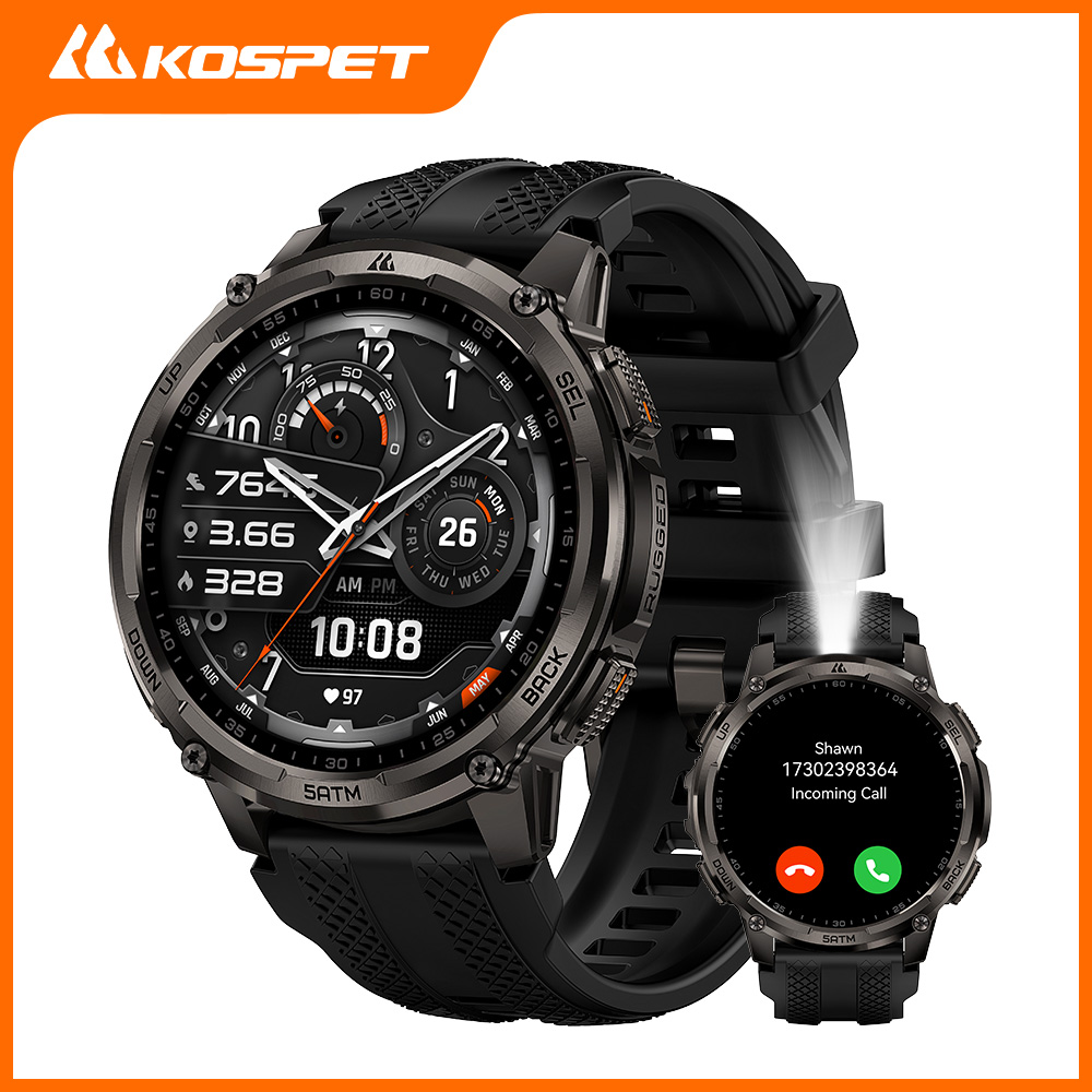 KOSPET TANK T4C Smartwatch Men - Heart Rate Gps Watch 评论和价格