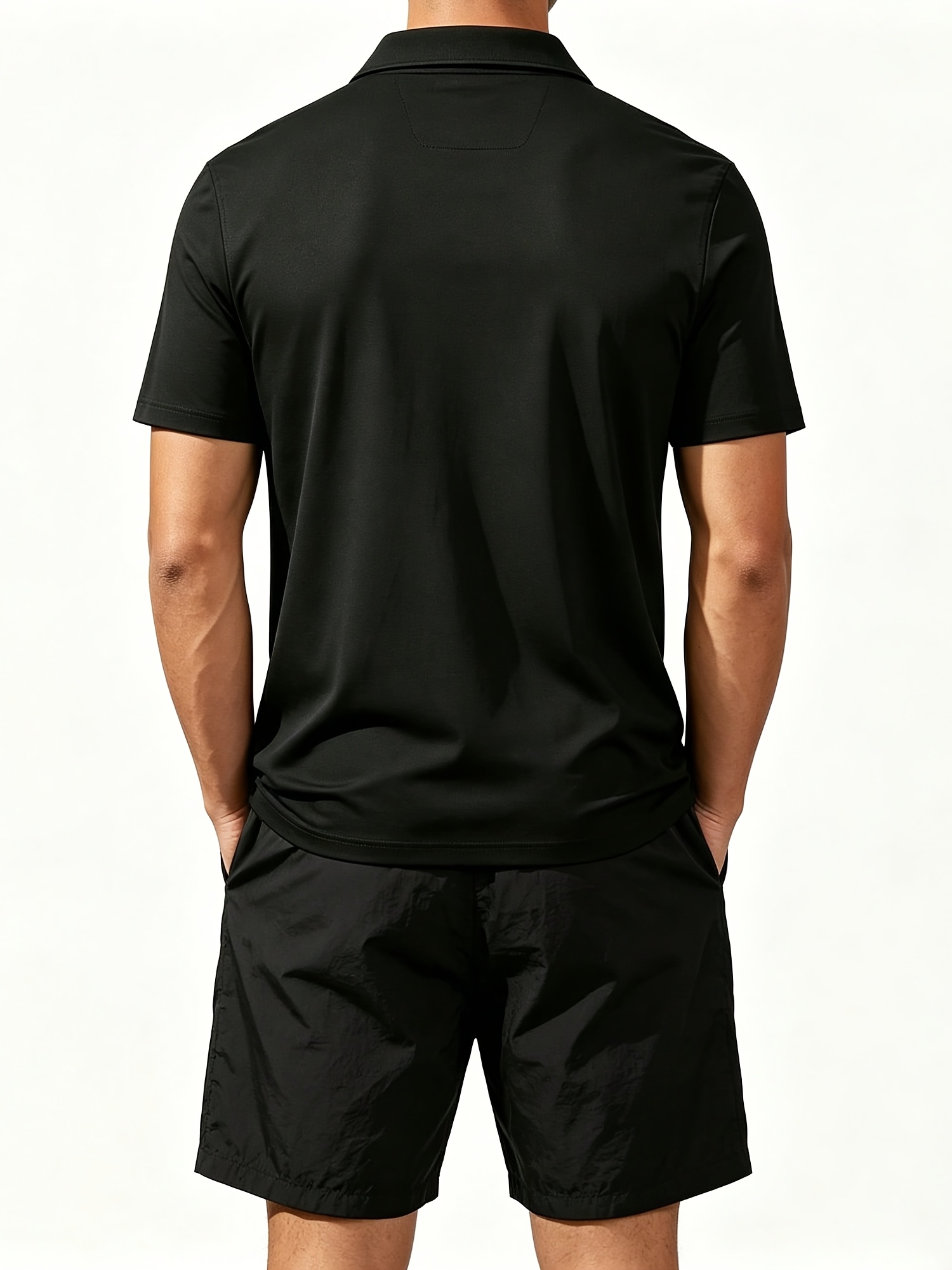 Men's Polo Shirt and Beach Sho - Watch Es 评论和价格