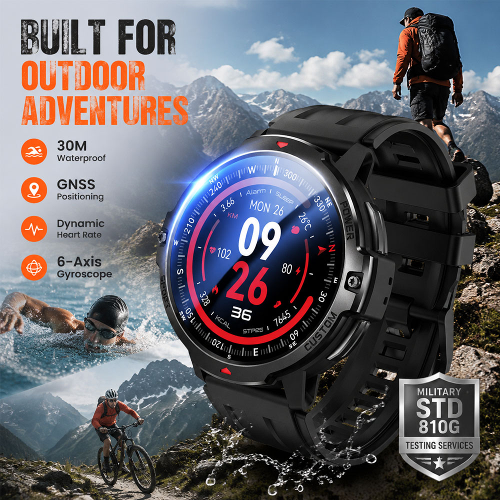 NEW 6-Axis Gyroscope Military  - Smartwatch Timex Watches For Men 评论和价格
