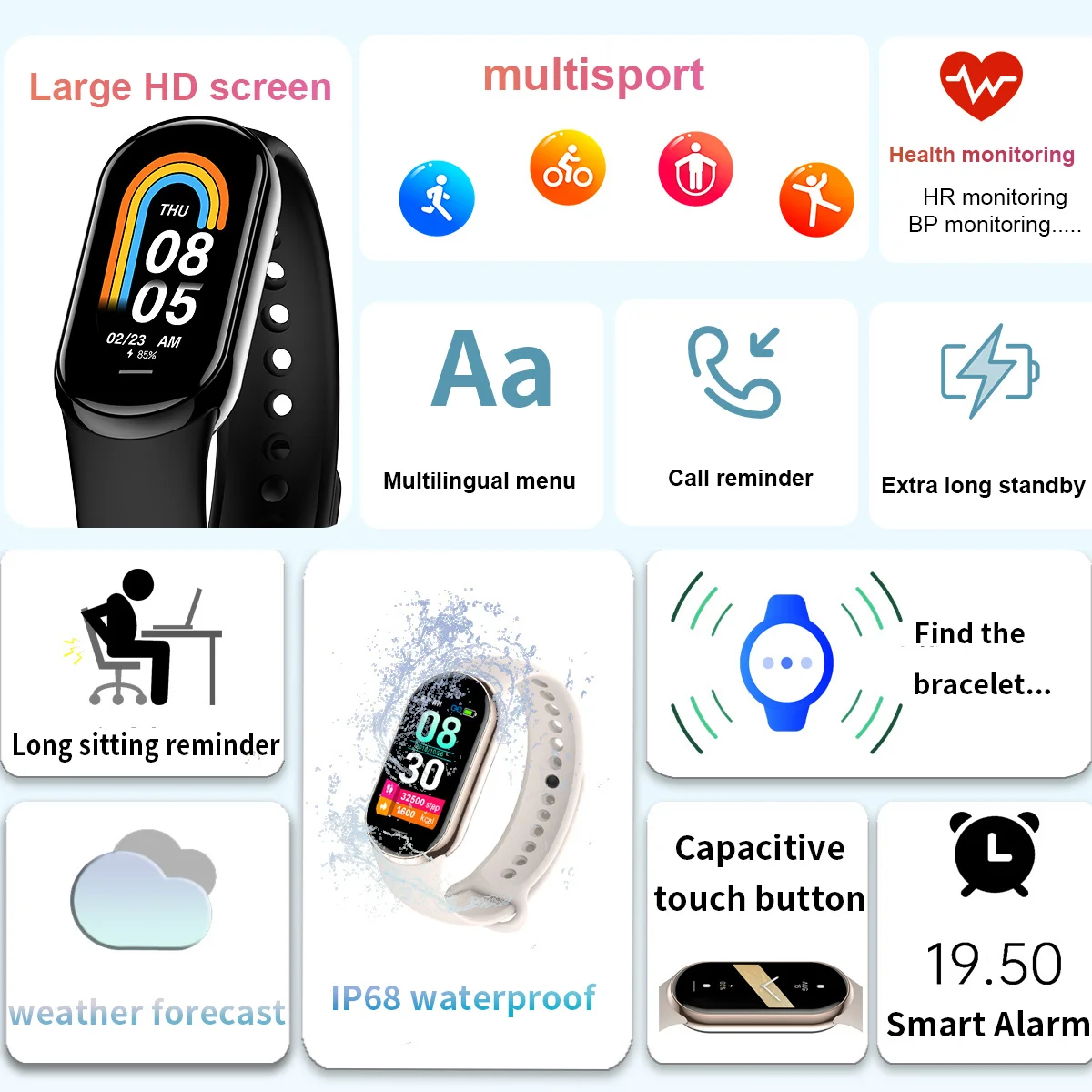 New Original Small M8 Band Sma - Smartwatch Watches For Girls 评论和价格